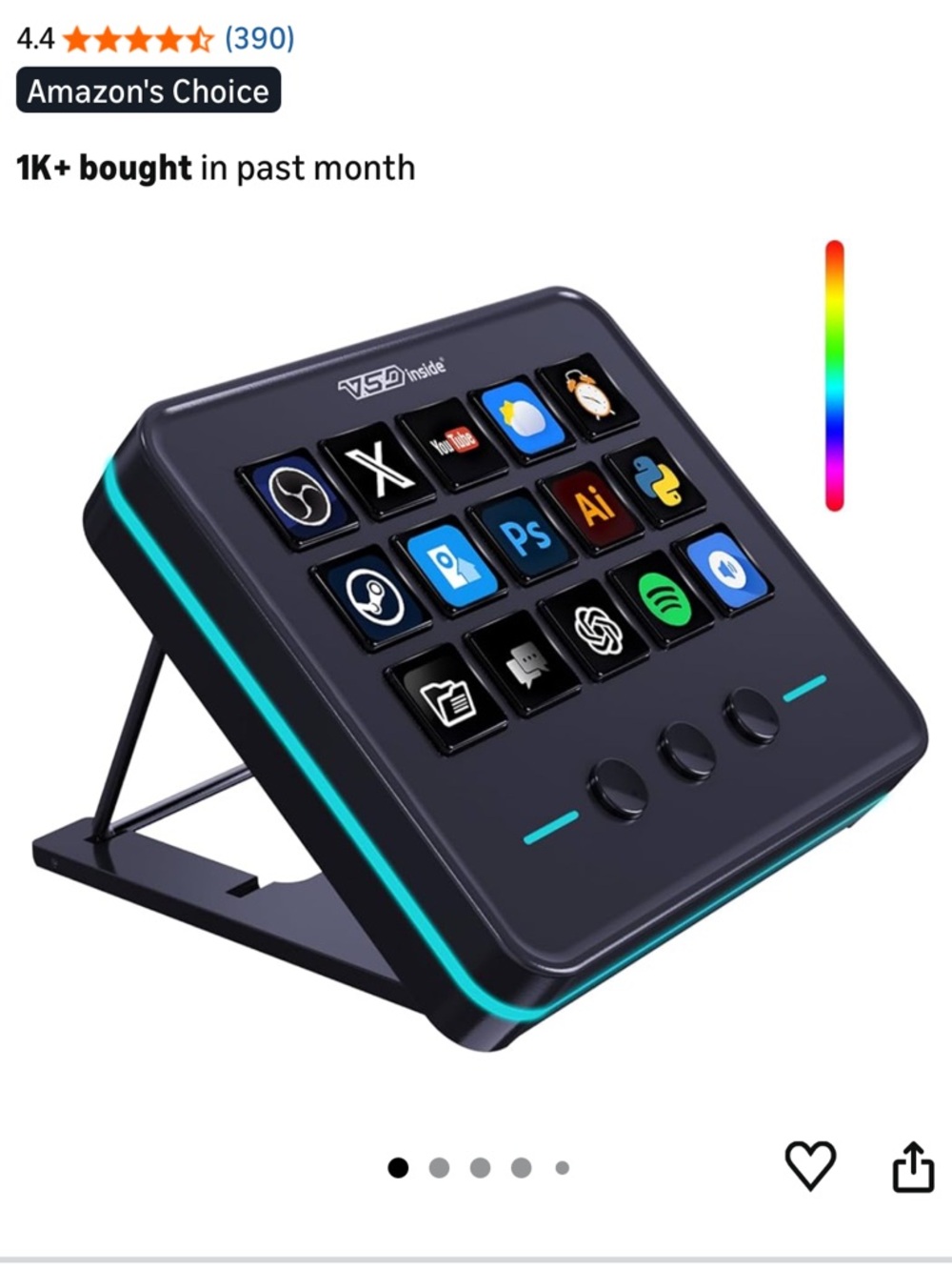 Macro Keypad Stream Controller Deck Gaming Streaming Shortcut Keyboard Program